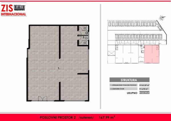 POSLOVNI PROSTOR BR. 2 - Zgrada u Kozarskoj ulici